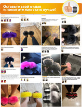 Load image into Gallery viewer, SARSALLYA Fur Slippers Women Real Fox Fur Slides Home Furry Flat Sandals Female Cute Fluffy House Shoes Woman Brand Luxury 2020
