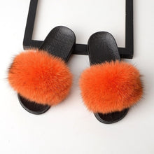 Load image into Gallery viewer, SARSALLYA Fur Slippers Women Real Fox Fur Slides Home Furry Flat Sandals Female Cute Fluffy House Shoes Woman Brand Luxury 2020
